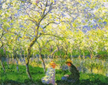 Claude Monet Springtime Norge oil painting art